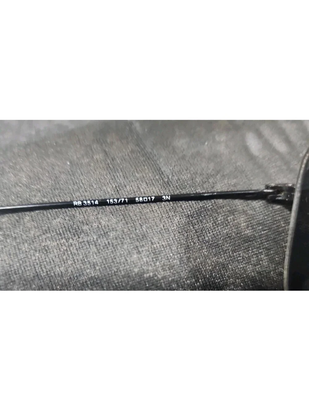 Ray Ban RB3514 153/71 Black Metal Square Sunglasses Frame 58-17